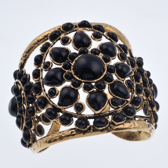Manchette en filigrane noire