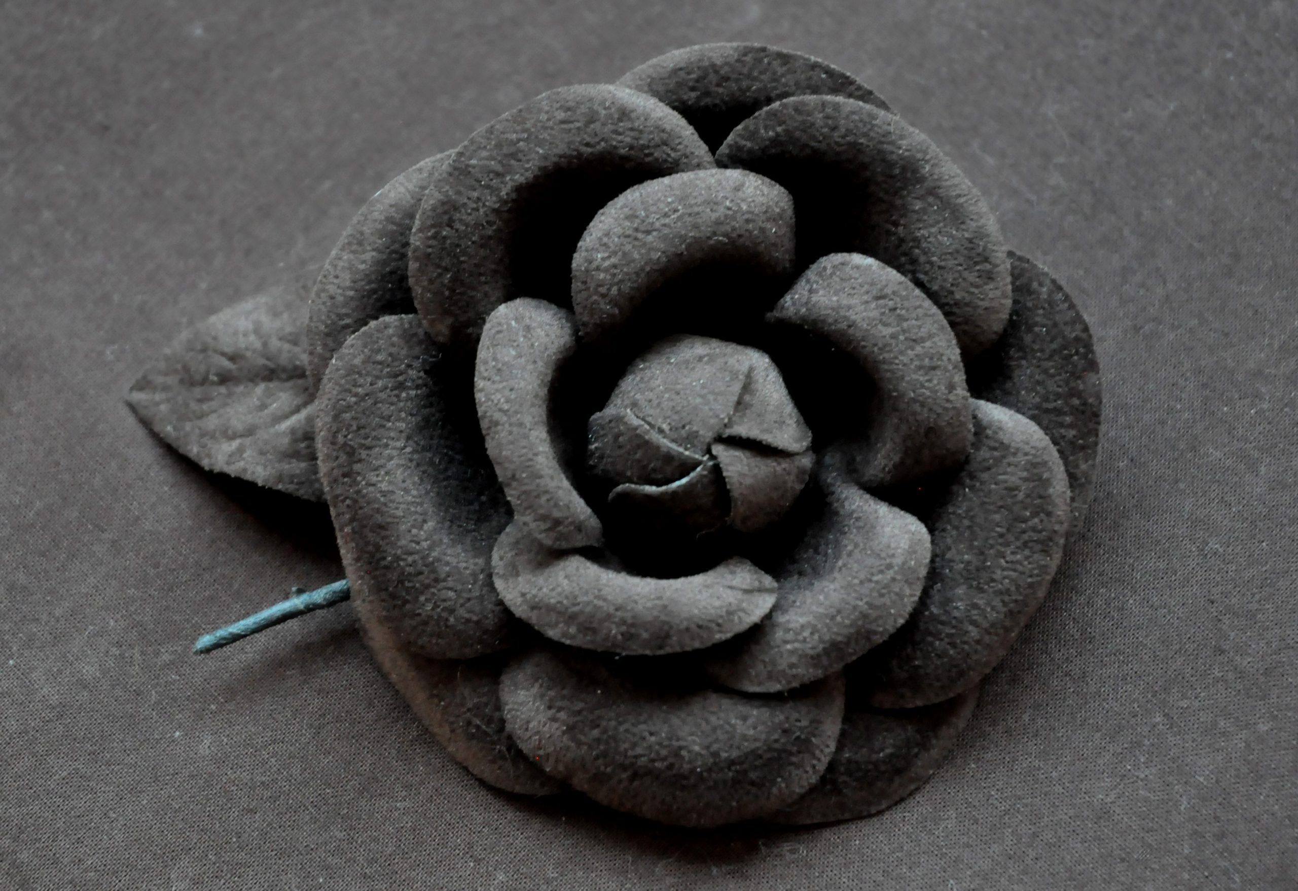 Fleur camelia marron glacé