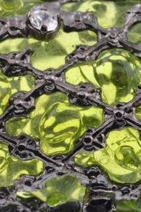 Broche Lézard vert detail