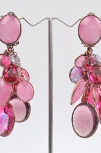 Boucles d'oreilles pastilles roses