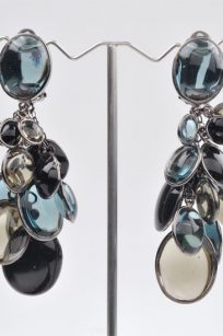 Boucles d'oreilles pastilles bleu
