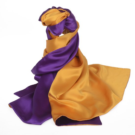 Echarpe jaune violet
