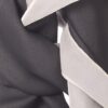 Echarpe gris blanc detail
