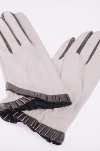 Gant blanc collerette