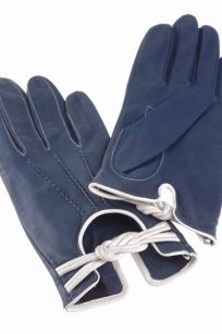 Gant bleu marine et blanc