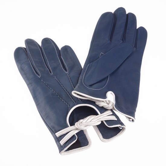 Gant bleu marine et blanc