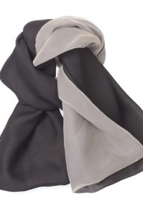 Echarpe gris blanc