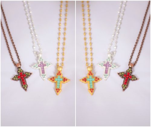 collier croix femme