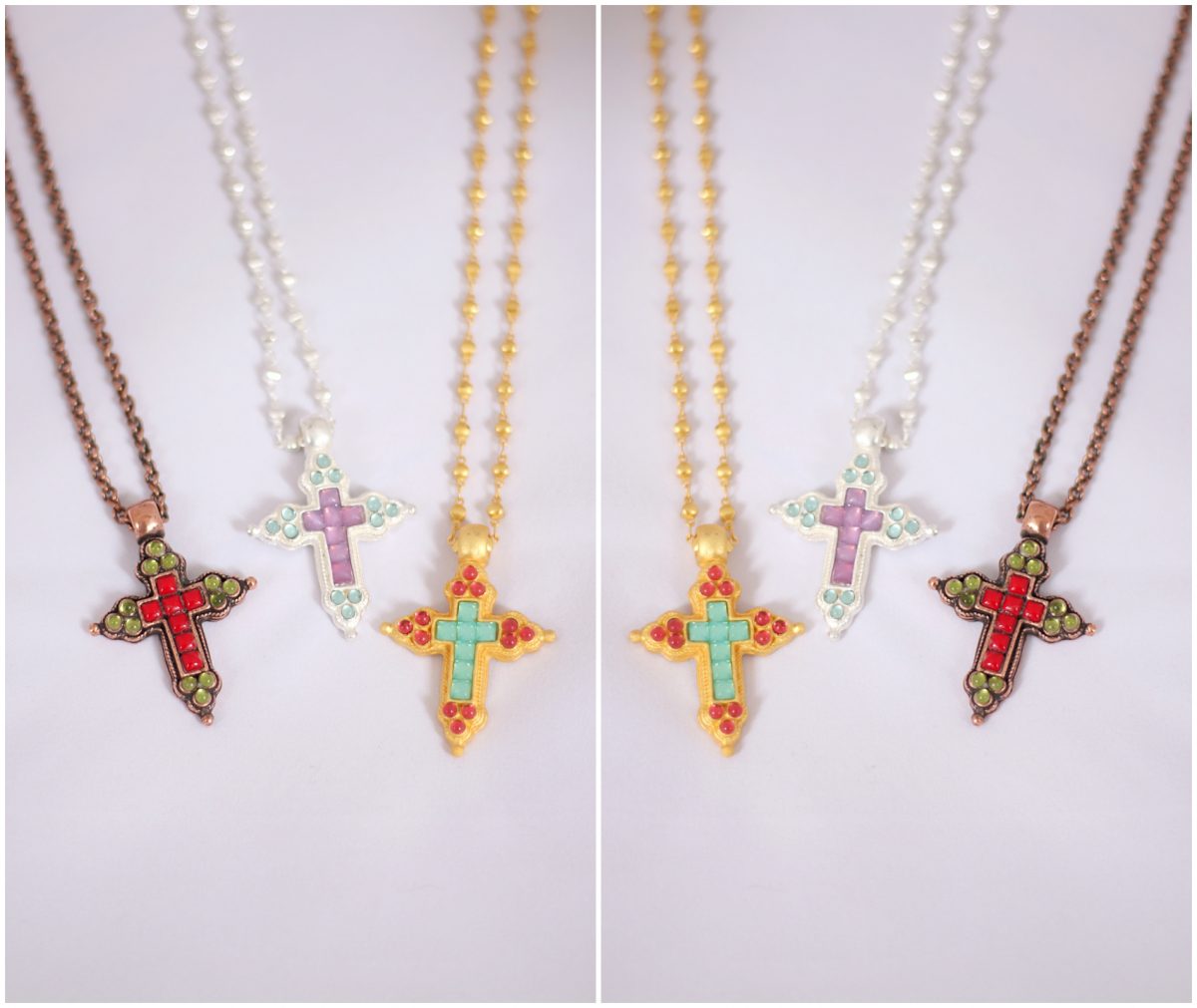 collier croix femme